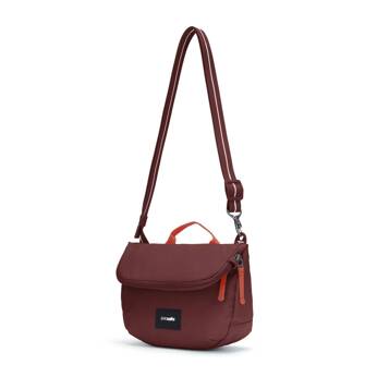 Folding women's anti-theft bag Pacsafe Go - burgundy