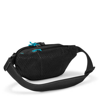 Hip pouch anti-theft Pacsafe ECO - black made from econyl.