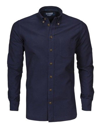 Indigo shirt with a navy blue bow tie, size 31 slim fit, by FROST.