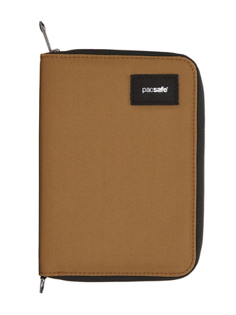 Large RFID Pacsafe wallet - Brown