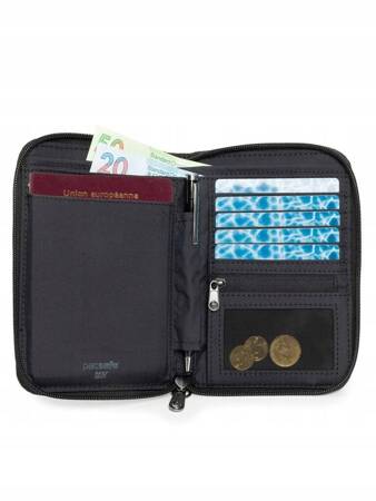 Large RFID Pacsafe wallet - Brown