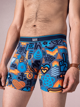 Men's SAXX DAYTRIPPER Boxer Brief - Almost Everything Blue.