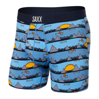 Men's SAXX ULTRA Boxer Brief Lazy River - blue.