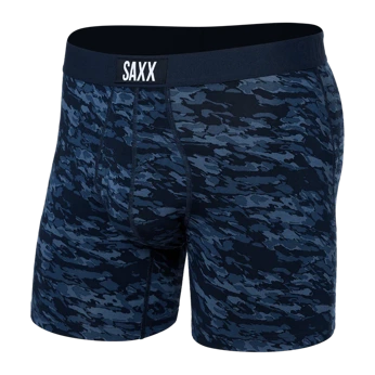 Men's SAXX ULTRA Boxer Brief with stripes - gray.