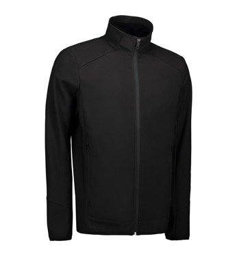 Men's Softhsell Black Jacket by ID, Black