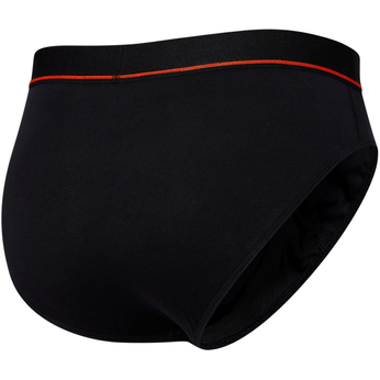 Men's comfortable SAXX NON-STOP STRETCH underwear with a fly - black.