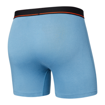 Men's elastic SAXX NON-STOP STRETCH Boxer Brief with fly - blue.