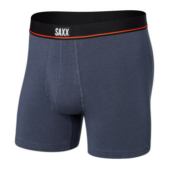 Men's elastic SAXX NON-STOP STRETCH Boxer Brief with fly - navy blue.