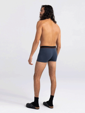 Men's elastic short SAXX NON-STOP STRETCH Trunk with fly - navy blue.