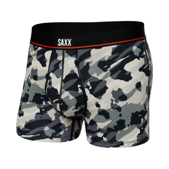 Men's flexible short boxers short Saxx non -stop stretch drink with a camo expansion - gray