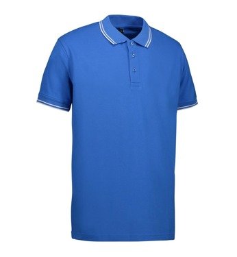 Men's polo pique t -shirt Azure by ID, blue