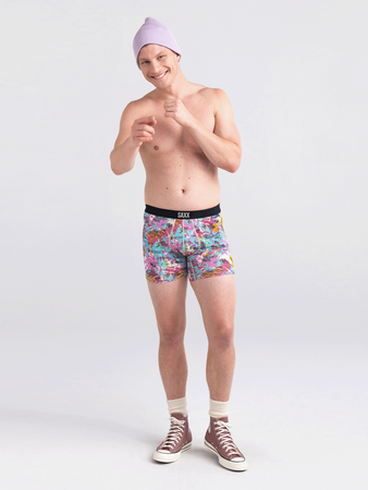 Men's quick-drying SAXX VIBE Boxer Brief - National Parks - pink.