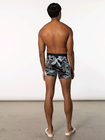 Men's quick-drying SAXX VIBE Boxer Briefs - camouflage blue.