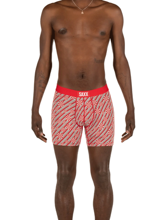 Men's quick-drying SAXX VIBE Boxer Briefs - candy red.