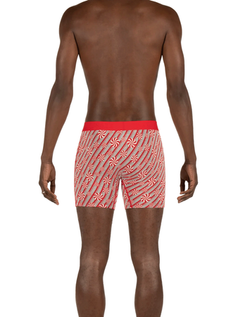 Men's quick-drying SAXX VIBE Boxer Briefs - candy red.