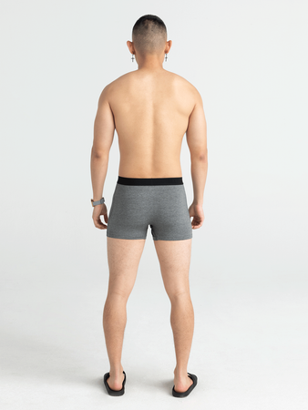 Men's short quick-drying SAXX VIBE Trunk - grey melange.