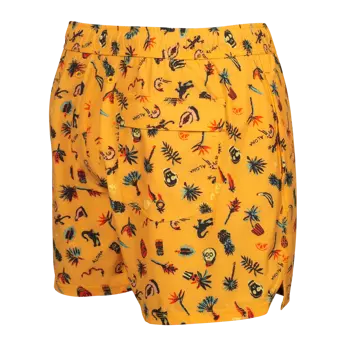 Men's swim shorts with 2-in-1 pockets SAXX OH BUOY, short, tropical island - yellow.