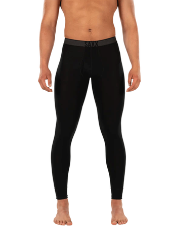 Men's thermal active leggings with long legs SAXX ROAST MASTER Tight - black.