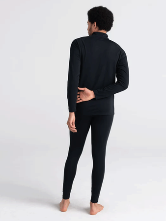 Men's thermal active leggings with long legs SAXX ROAST MASTER Tight - black.