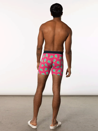 Men's trekking / sports boxers with the Saxx Quest Boxer Brief Fly pink drain