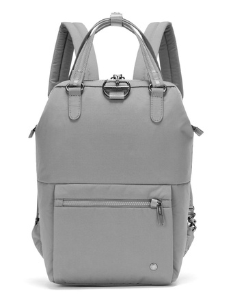 Mini women's anti-theft backpack Pacsafe Citysafe CX Econyl® - light gray