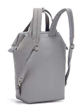 Mini women's anti-theft backpack Pacsafe Citysafe CX Econyl® - light gray