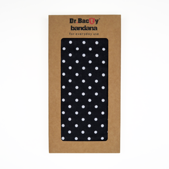 Multifunctional scarf Dr. Bacty polka dots black