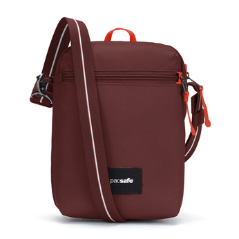 Pacsafe Go anti-theft shoulder city bag - burgundy