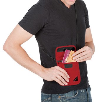 Pacsafe coversafe® x75 RFID blocking security neck pouch -  black