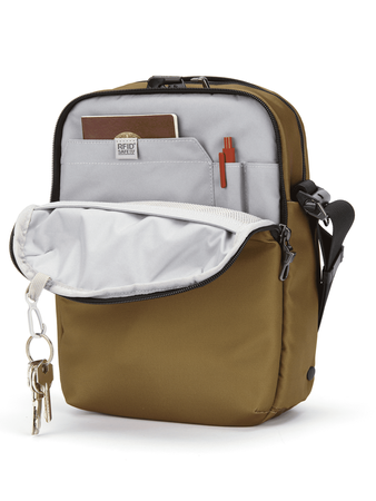 Pacsafe metrosafe x anti-theft city shoulder bag - brown