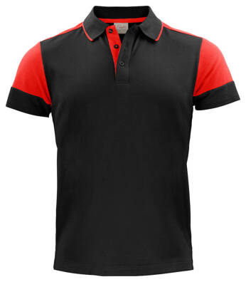 Prime Polo polo shirt by Printer in black - red.