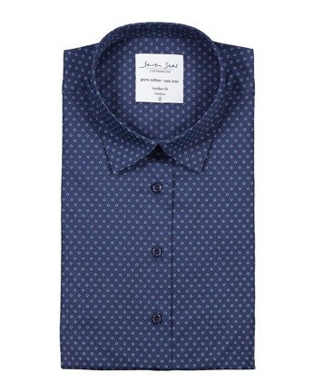 Print Virginialadies Modern Fit Navy Pattern brand, navy blue