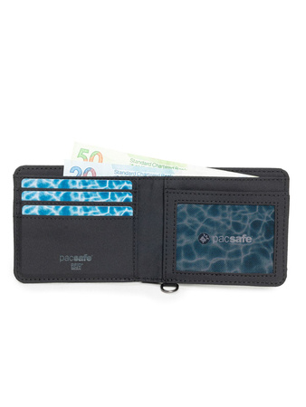 RFIDsafe recycled anti-theft double wallet - dark grey