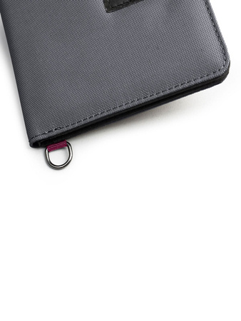 RFIDsafe recycled anti-theft double wallet - dark grey