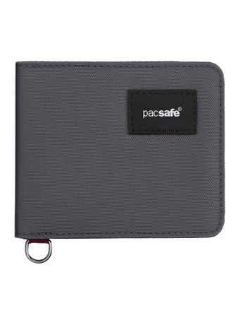 RFIDsafe recycled anti-theft double wallet - dark grey