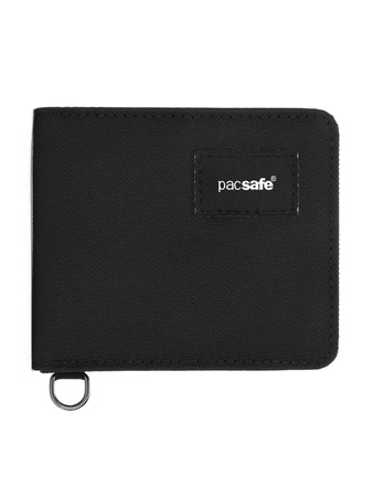 Recycled anti-theft wallet with RFIDsafe - black