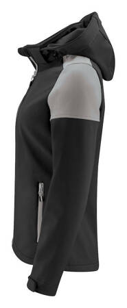 Softshell with detachable hood Prime Softshell Lady by Printer - Black - Grey.