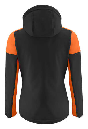 Softshell with detachable hood Prime Softshell Lady by Printer - Black - orange.