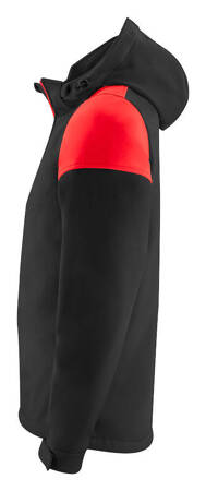 Softshell with detachable hood Prime Softshell by Printer - Black - Red.