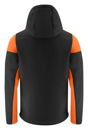 Softshell with detachable hood Prime Softshell by Printer - Black - orange.