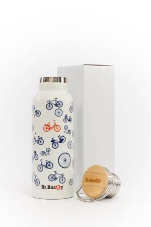 Steel thermal bottle Dr. Bacty Bicycles - white