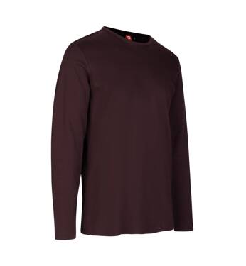 T-shirt Interlock, long sleeve, brand ID - Dark burgundy