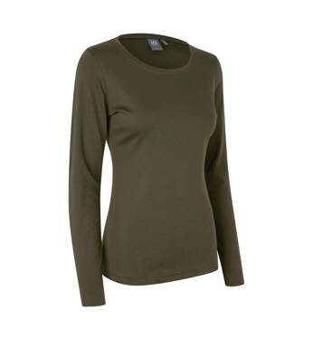 T-shirt Interlock, long sleeve, women's, brand ID - Olive