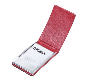 TROIKA business card case red pepper style