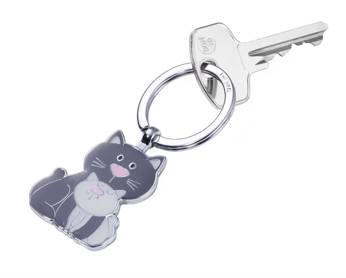 TROIKA keychain for keys cat & kitty