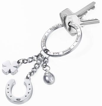 TROIKA keychain glücksbringer horseshoe