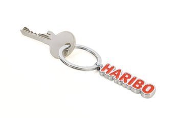 TROIKA keychain with haribo logo rot.