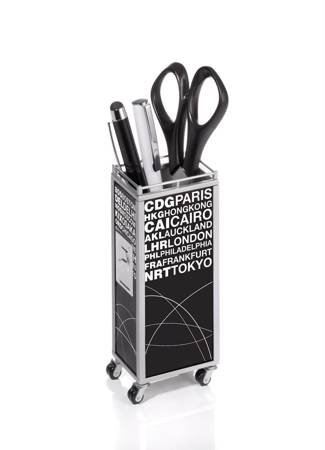 TROIKA pen holder on desk for mini trolley pens.