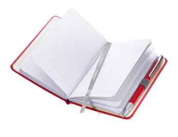 TROIKA slimpad a6 notebook - red