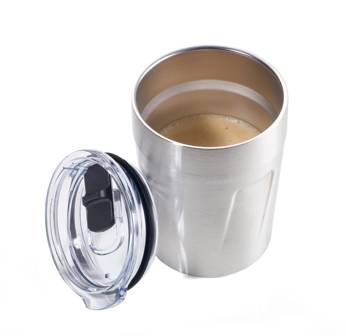 TROIKA thermal mug espresso doppio - silver